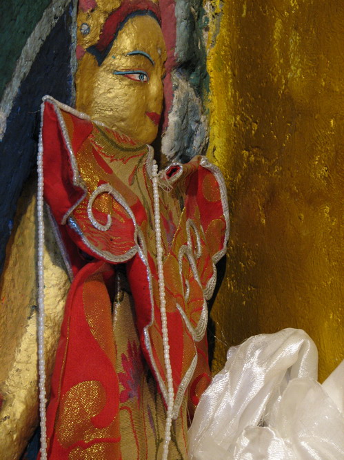 A self-arisen image of Tara. Drepung Monastery, Tibet.